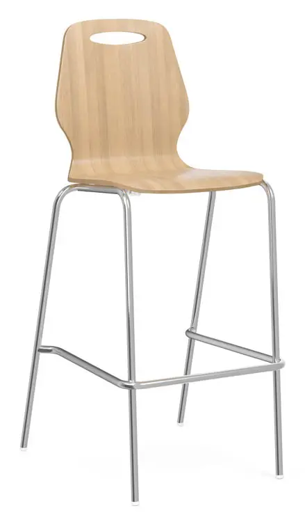 Stool Hourglass Bentwood Bar Height with 300 lb Capacity Set of 2 by Office Source
