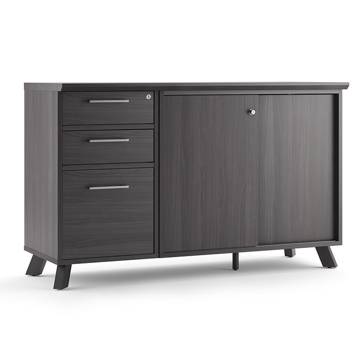 Drawer and Sliding Door Filing Credenza by Office Source