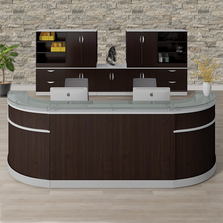Reception Desk with Additional Storage by Office Source