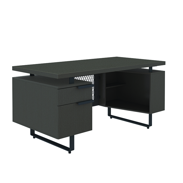 60in x 30in Single Pedestal Desk with Open Storage by Office Source