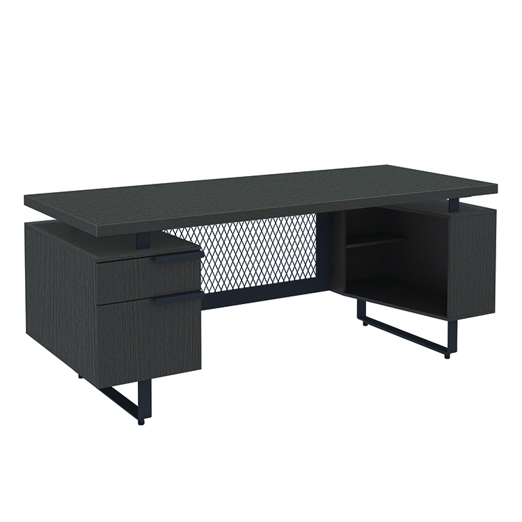 72in x 30in Single Pedestal Desk with Open Storage by Office Source