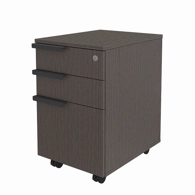 Mobile File Cabinet 16in W x 20in D x 25in H with 3 Drawers by Office Source