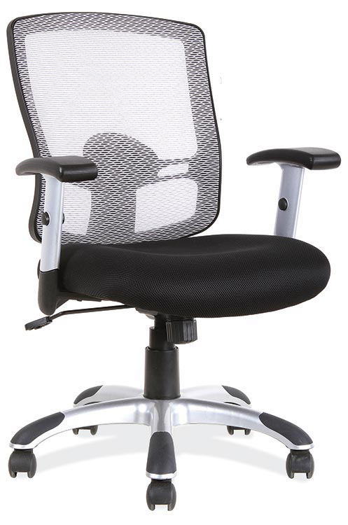White Mesh Back Basic Function Task Chair by Office Source