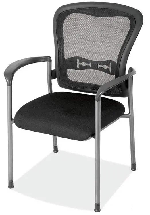 CoolMesh Collection Mesh Back Guest Chair with Arms and Titanium Gray Frame