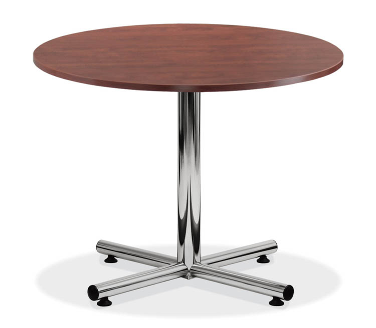 48in Round Cafeteria Table with Silver Base by Office Source