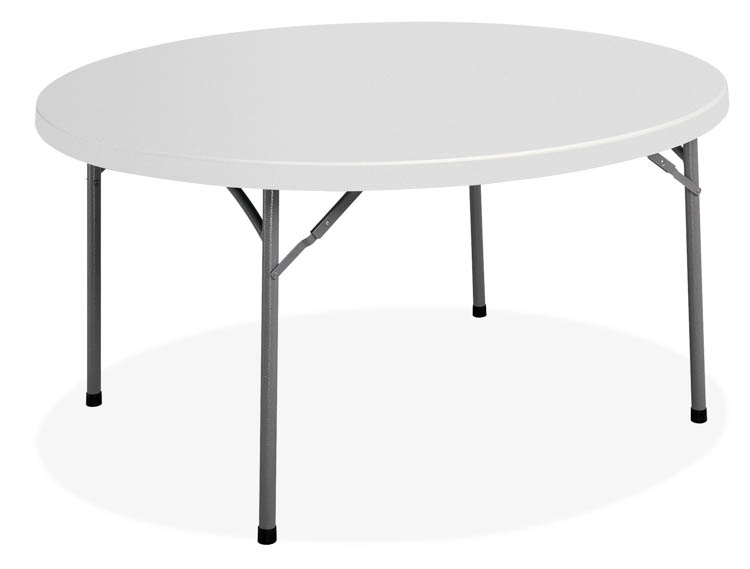 6ft Round Blow Mold Folding Table by Office Source