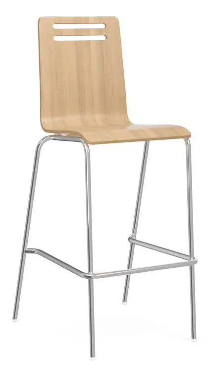 Stool Square Bentwood Bar Height with 300 lb Capacity Set of 2 by Office Source