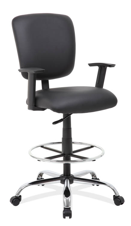 Task Stool with Footring and Chrome Base by Office Source