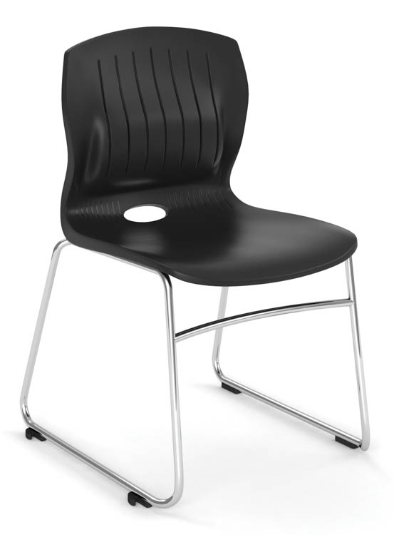 Armless Sled Base Stack Chair by Office Source