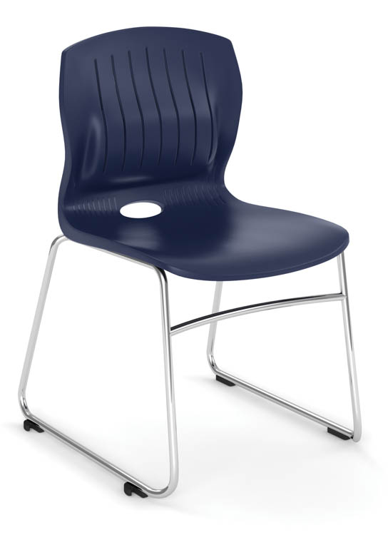 Armless Sled Base Stack Chair by Office Source