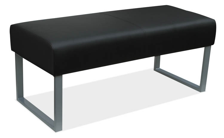 Big &amp; Tall Bench with Silver Frame by Office Source