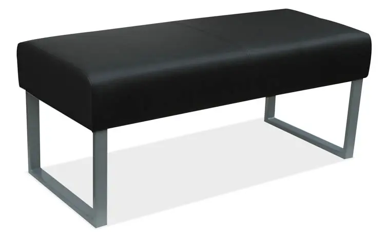 Big and Tall Bench with Silver Frame by Office Source Furniture