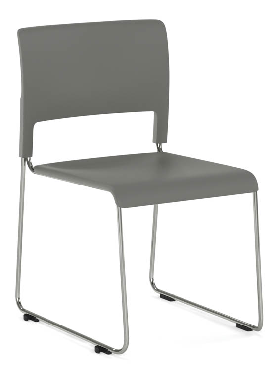 Armless Stackable Sled Base Side Chair by Office Source