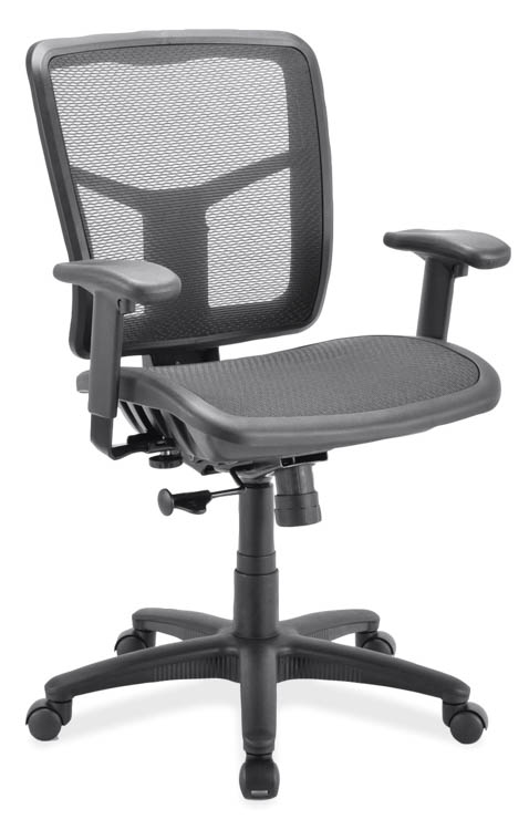 Cool Mesh Task Chair with Arms and Black Frame by Office Source