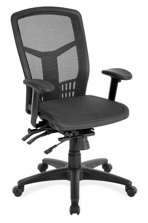 Cool Mesh High Back Chair with Mesh Seat &amp; Back and Adjustable Arms by Office Source
