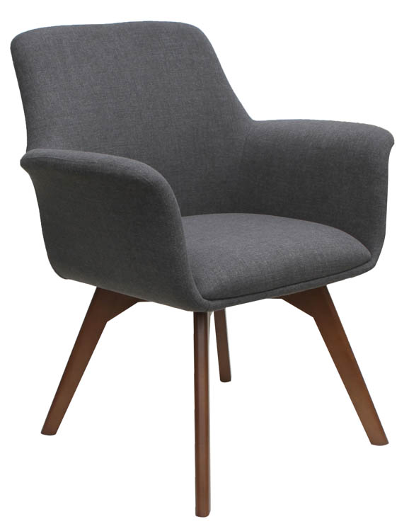 Mid Back Guest Chair with Wood Leg Base by Office Source