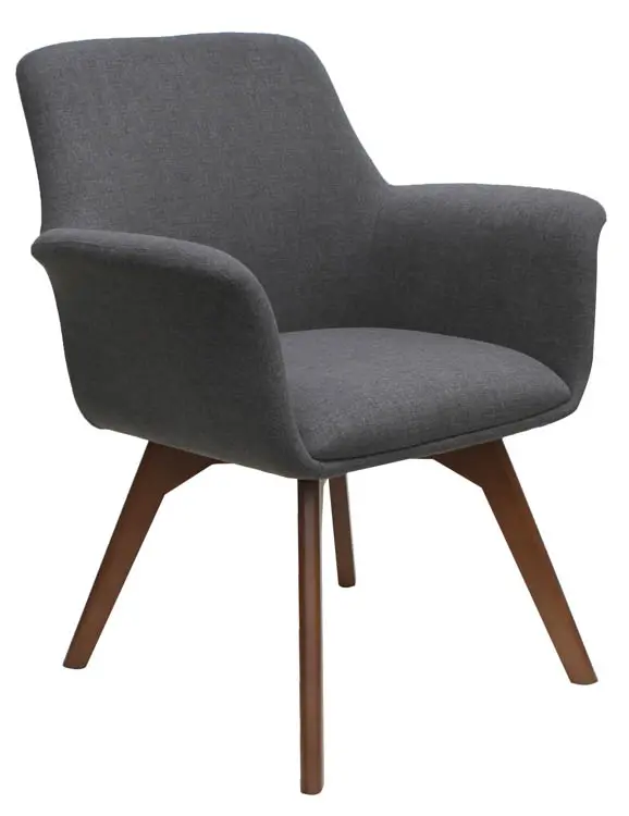 Mid-Back Guest Chair with Wood Leg Base by Office Source