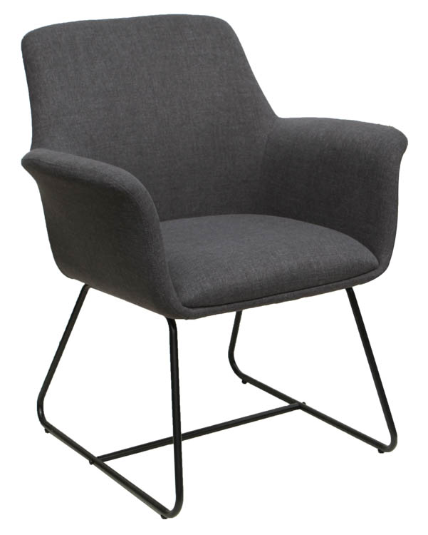 Mid Back Guest Chair with Metal Sled Base by Office Source