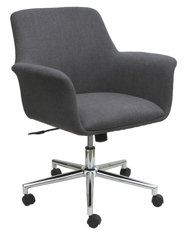 Mid Back Swivel Chair with Chrome Base by Office Source