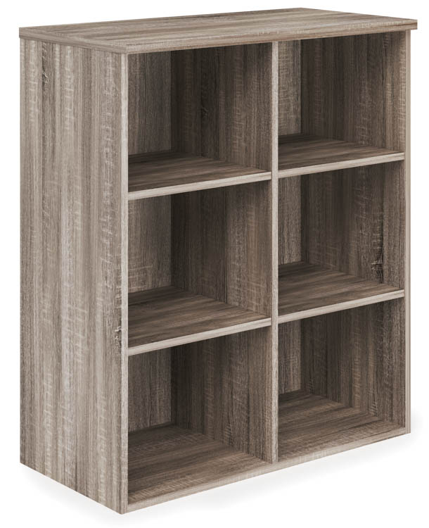 Bookcase with Divided Shelves by Office Source