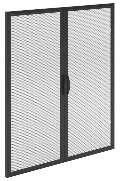 Metal Mesh Doors for Divided Bookcase by Office Source