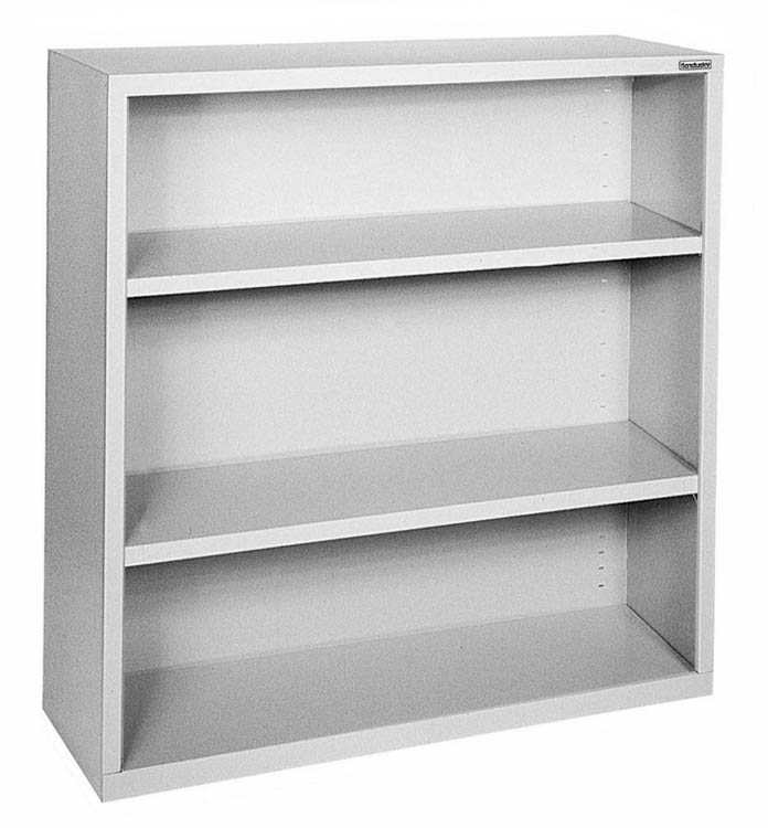 35in W x 42in H - 3 Shelf Steel Bookcase by Office Source