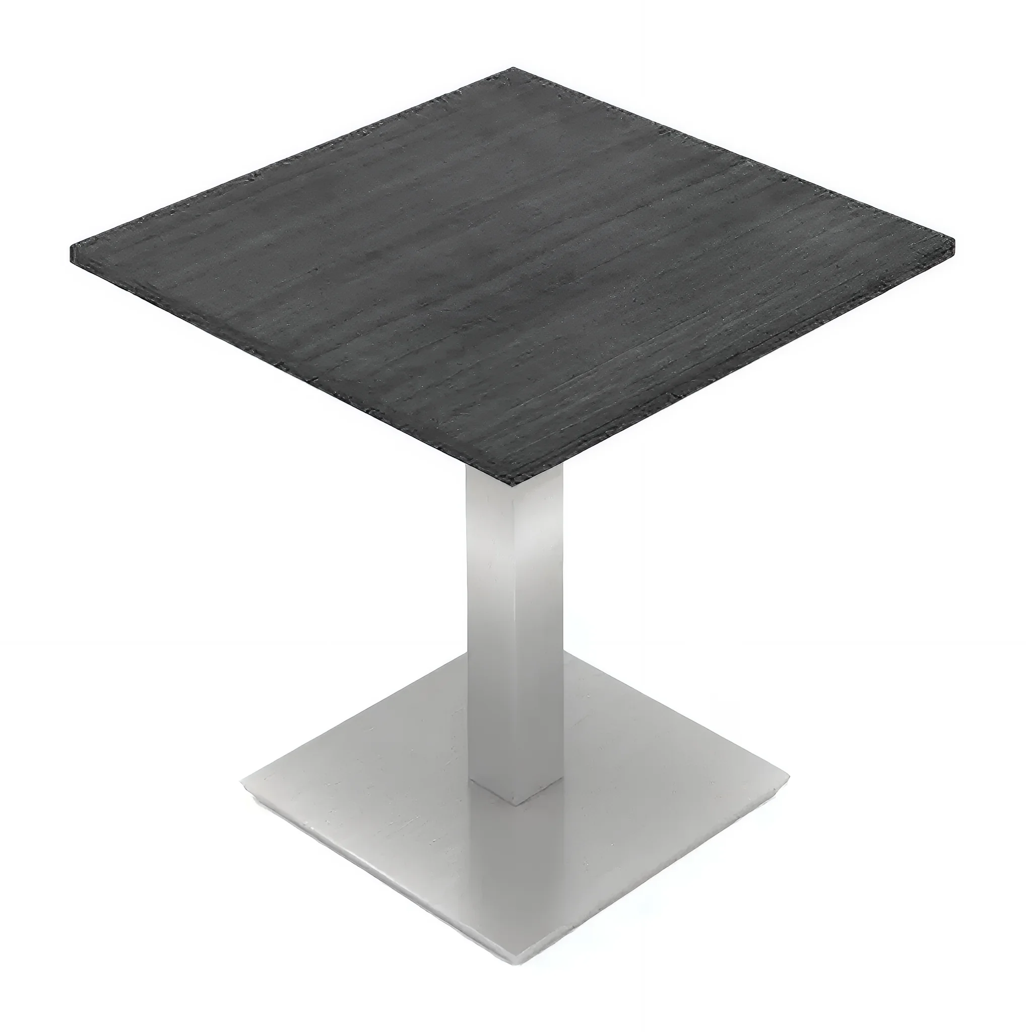 Cafeteria Table 30in Square with Square Brushed Stainless Steel Base by Corp Design