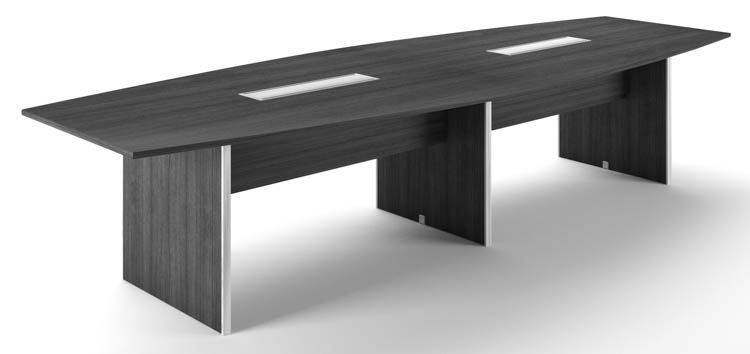 12ft Boat Shaped Conference Table by Corp Design