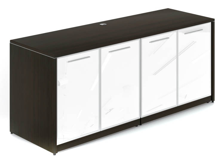 Credenza with Glass Doors by Corp Design