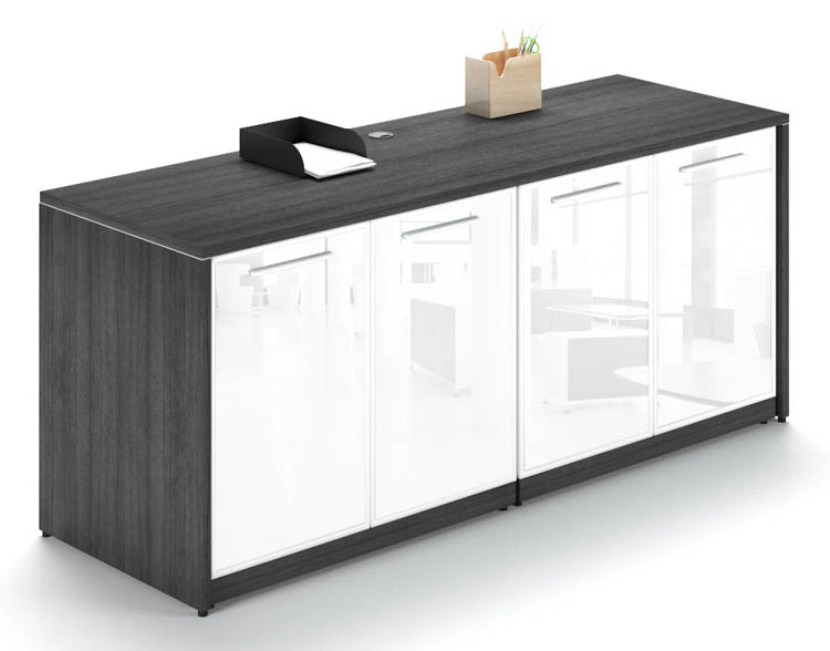 Credenza with Glass Doors by Corp Design