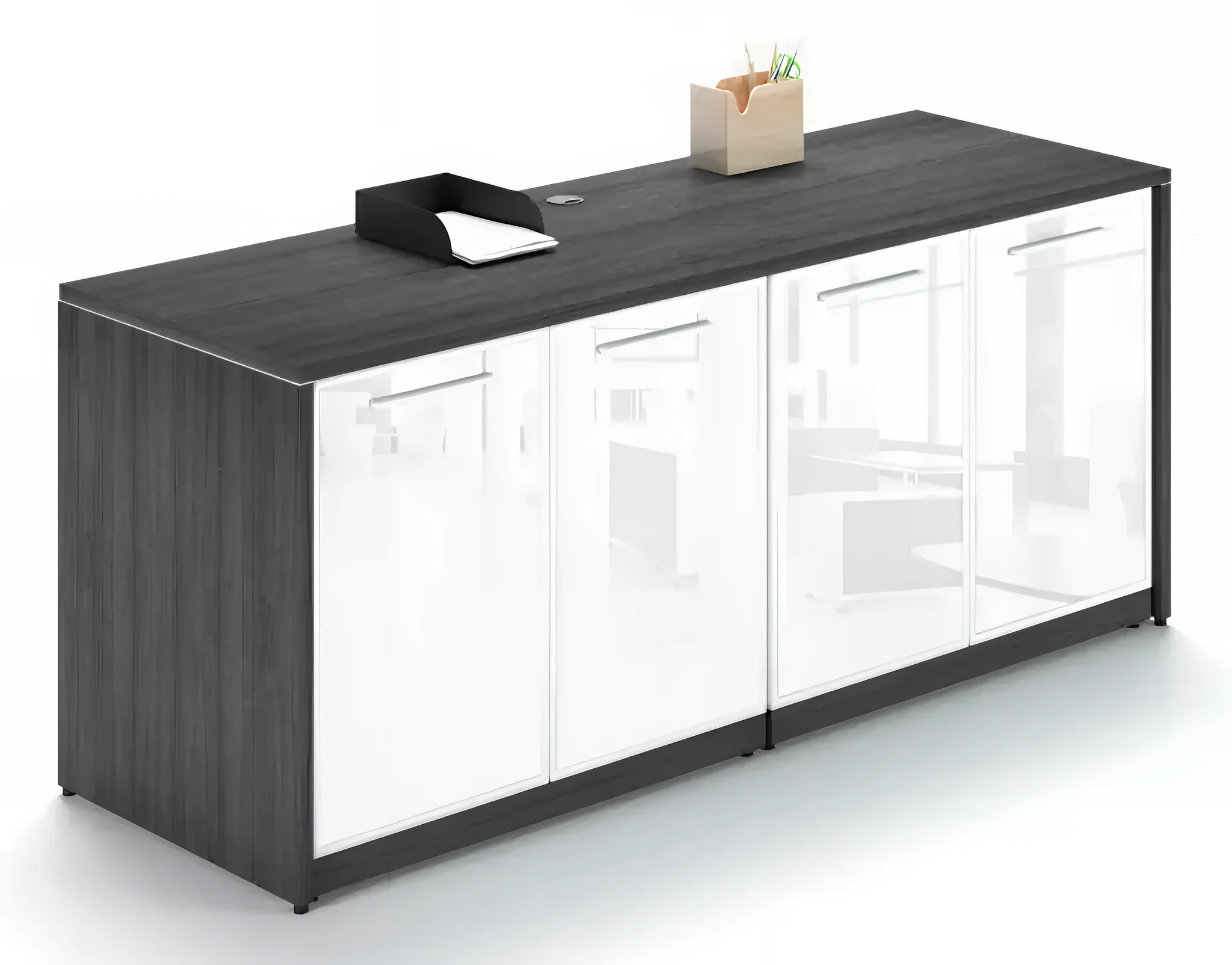 Credenza with Glass Doors by Corp Design