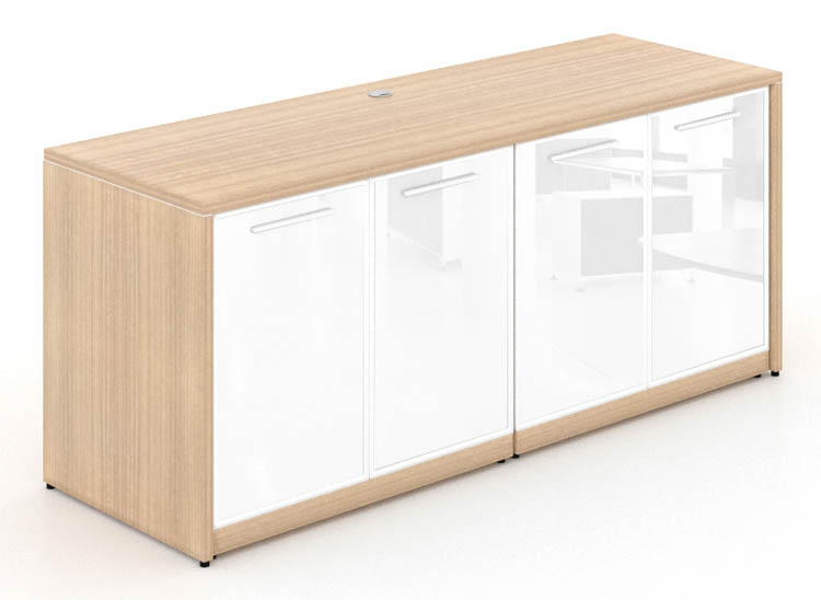 Credenza with Glass Doors by Corp Design