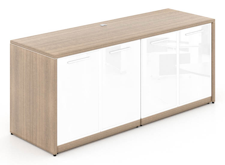 Credenza with Glass Doors by Corp Design