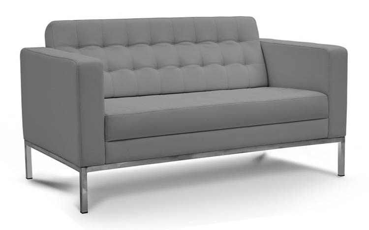 Leather Love Seat by Corp Design
