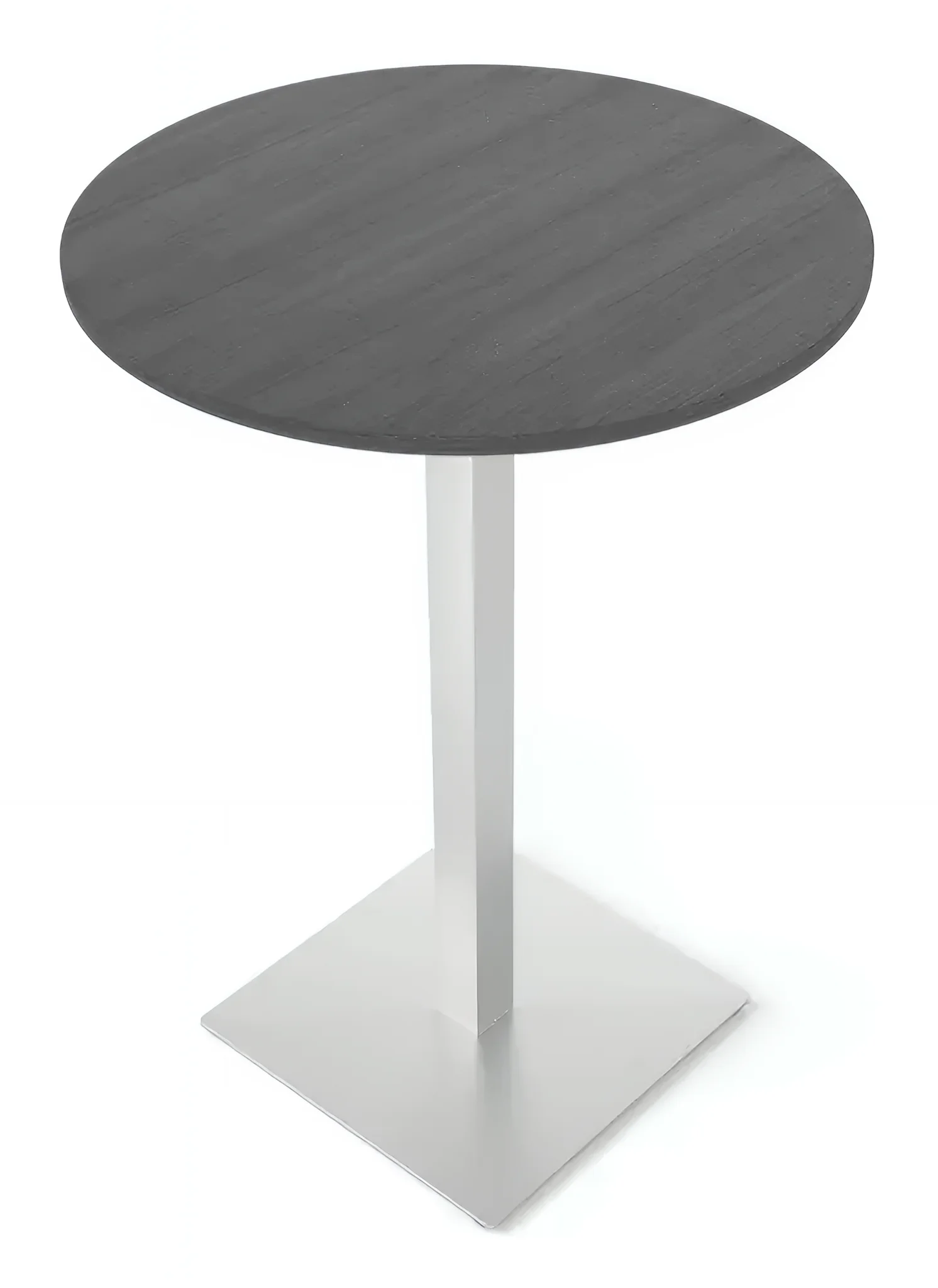 30in Round Top Cafe Height Table by Corp Design in Weatherwood Gray