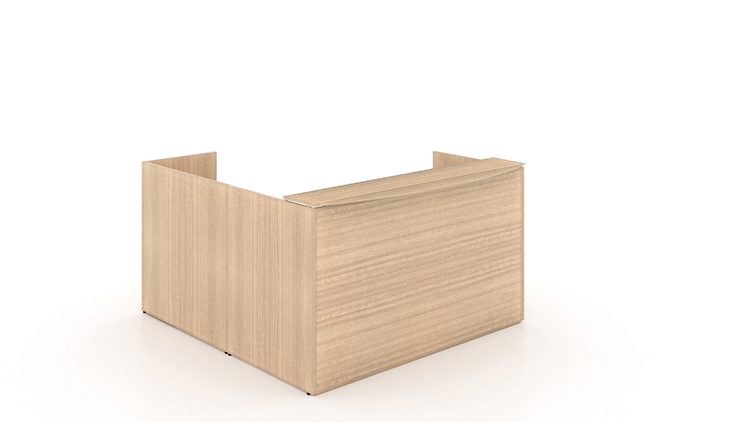 L Shaped Double Pedestal Reception Desk by Corp Design