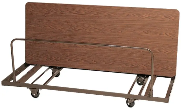 Correll T282-01 Table Truck w/ 10 Folding Table Capacity, Steel, Brown