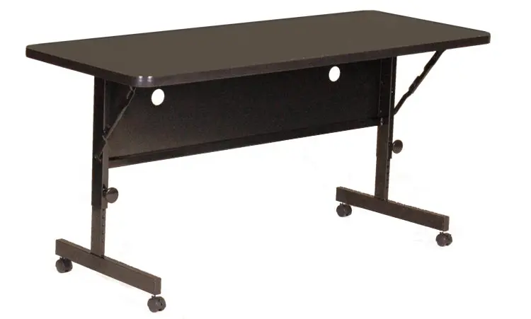 Correll 24W x 48L Laminate Top Adjustable Training Table Black Granite (FT2448-07) | Quill