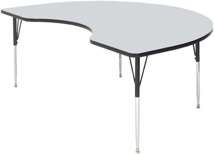 6ft x 48in Kidney Shaped Activity Table by Correll
