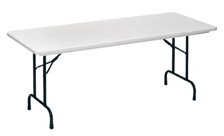 Correll R2448-23 48 R-Series Rectangular Folding Table w/ Gray Granite Plastic Top, 29H