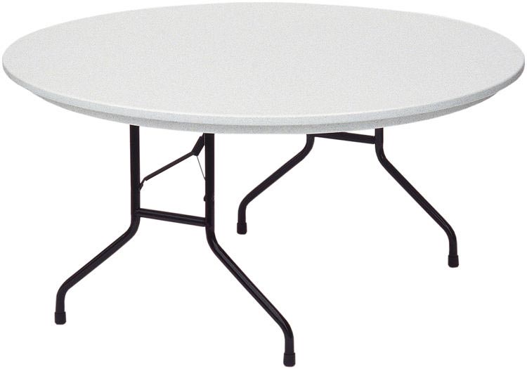60in Round Blow Molded Folding Table by Correll