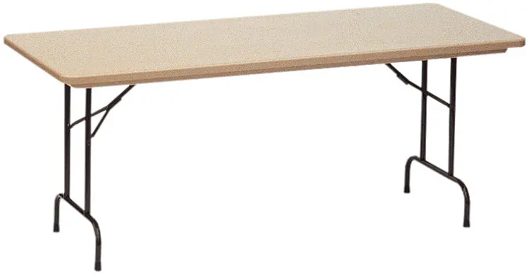 Correll R3072-24 72 R-Series Rectangular Folding Table w/ Mocha Granite Plastic Top, 29H
