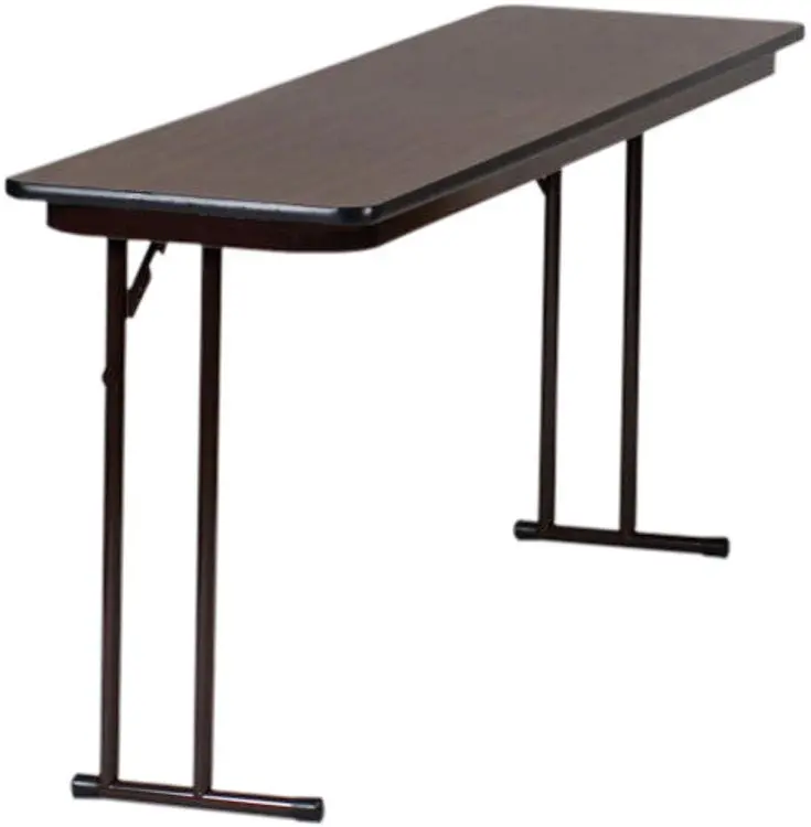 Correll ST1896PX-01 96 Rectangular Folding Seminar Table w/ Walnut Top, 29H