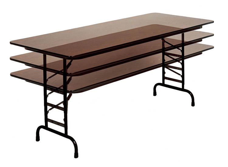 30" x 60" Adjustable Height Melamine Top Folding Table by Correll