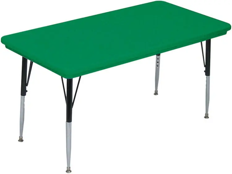 Rectangle Adjustable Height Activity Kids School Plastic Blow Molded Table, Blow Molded Plastic