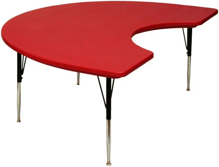 Correll AR4872-KID-25-09 Activity Table w/ Plastic Top, 72W x 48D - Red