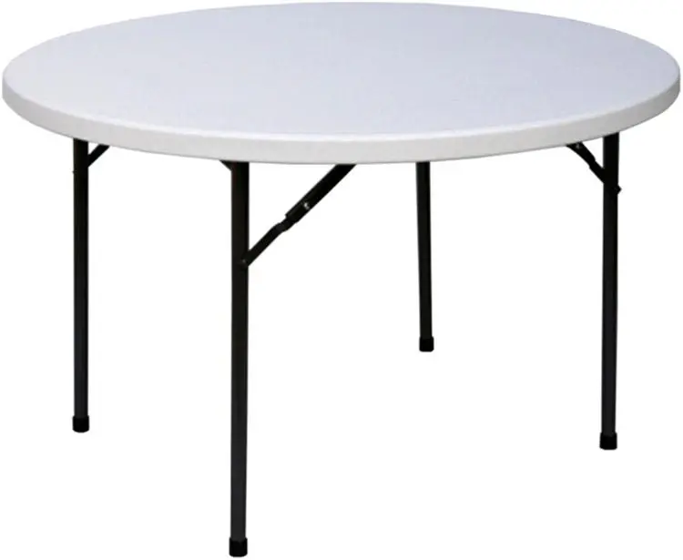 Correll 24D x 48L Plastic Folding Table- Gray Granite Top, Grey | Quill