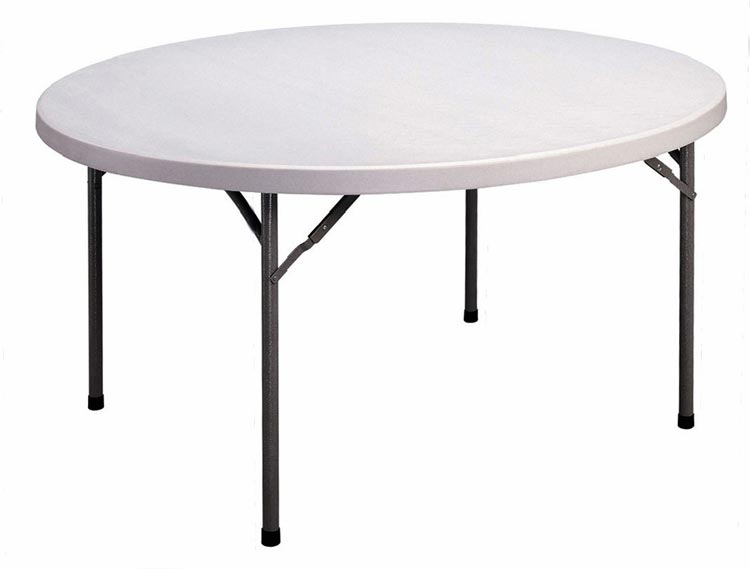 60in Round Blow Molded Folding Table by Correll