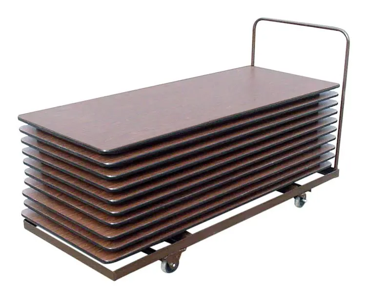 Correll Flat Stacking Table Truck- 12-16 Rectangular Table Capacity Up To 72 Long | Quill