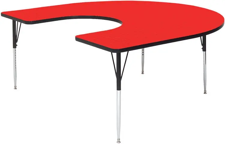 Correll A6066-HOR-35-09-09 Activity Table w/ 1 1/4 High Pressure Top, 66W x 60D, Red